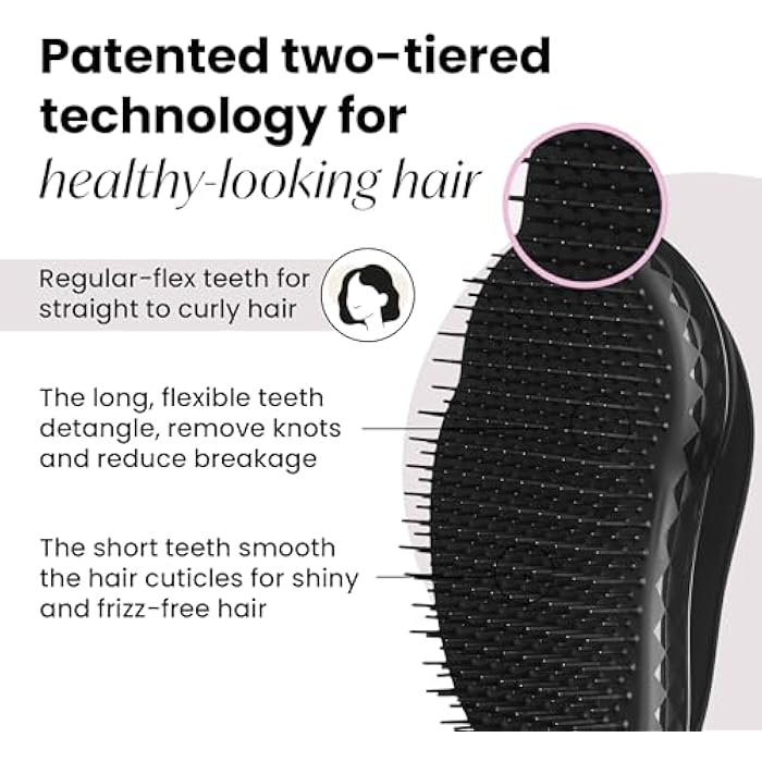 Tangle Teezer The Original Detangling Hair Brush - # Panther Black (For Wet & Dry Hair) - Image 2